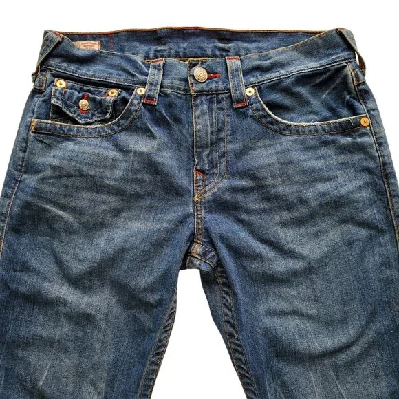 TRUE RELIGION Ricky Flap SN Straight Leg Men's 32 x 34 - Picture 4 of 16